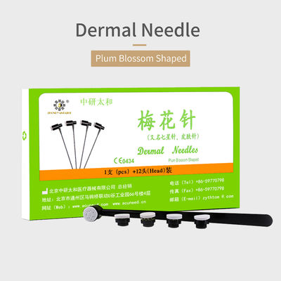 ISO13485 Plum Blossom 7 Star Needle Akupunktur Dengan 12 Kepala yang Dapat Diganti