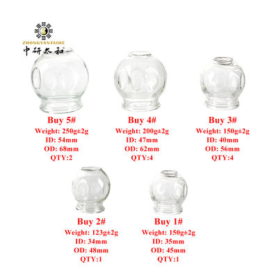 1 tahun Shelf Life Cupping Cups Set untuk stok dan pijat profesional
