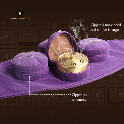 Moxibustion Langsung atau Tidak Langsung Moxibustion Tools Berbagai Ukuran Di Kuning Kecokelatan