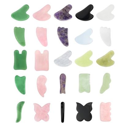 Jade Stone Guasha Alat Pijat Untuk Tubuh Alat Pengikis Plat Ergonomis GB 2024-2016