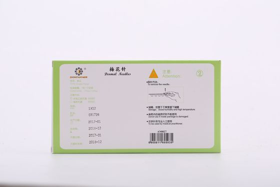 PVC Handle Plum Blossom Jarum Polished Teknikal 0.20mm X 25mm Jarum yang dirancang untuk perawatan kulit yang efektif dan aman