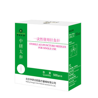 Zhongyan Taihe Kualitas Tinggi 500 pcs disposable steril jarum akupunktur Akupunktur Terapi