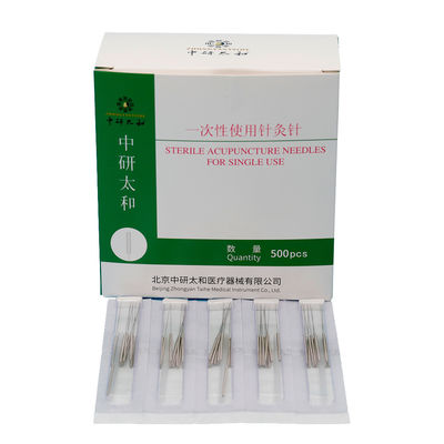 Zhongyan Taihe Kualitas Tinggi 500 pcs disposable steril jarum akupunktur Akupunktur Terapi