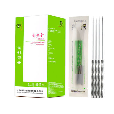 Stainless Steel Acupuncture Needle Sticker / Disposable Acupuncture Needles Untuk Kedokteran Cina
