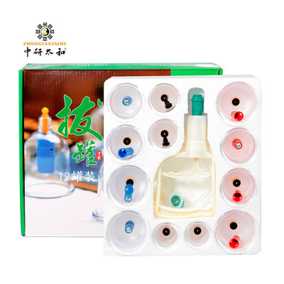 Set Cangkir Bekam Hisap Putar Set Bekam Hijama Vakum Manual