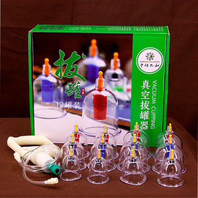 Set Cangkir Bekam Hisap Putar Set Bekam Hijama Vakum Manual