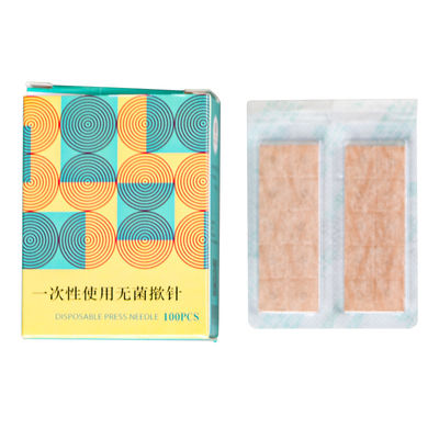 100 Piece Per Box Acupuncture Press Needles dengan Plastik Handle dan Metode Sterilisasi Gas Ethylene Oxide