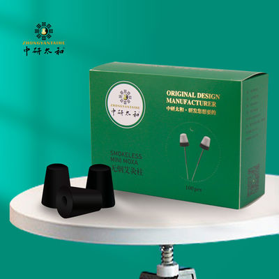 Black Pure Moxa Rolls untuk Moxibustion 3 Tahun Tanggal kadaluarsa Bahan berkualitas profesional