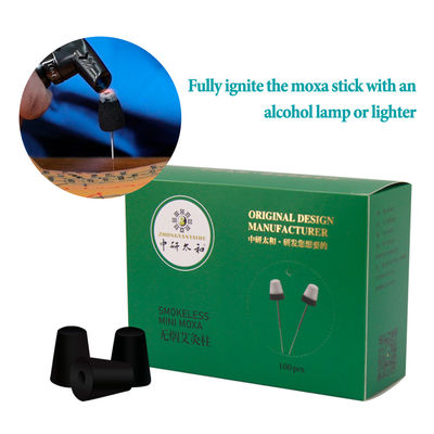 Black Pure Moxa Rolls untuk Moxibustion 3 Tahun Tanggal kadaluarsa Bahan berkualitas profesional